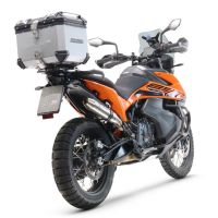 Baúl en aluminio color plata con placa específica incluida Baúl GPR TECH compatible con  Husqvarna Norden 901 2022/2024 e5