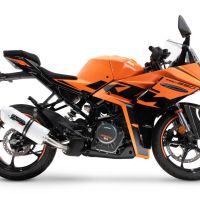 Escape compatible con Ktm Rc 125 2021-2024, Albus Evo4, Escape legal, homologado, silenciador con db killer desmontable y tubo de conexión específico 