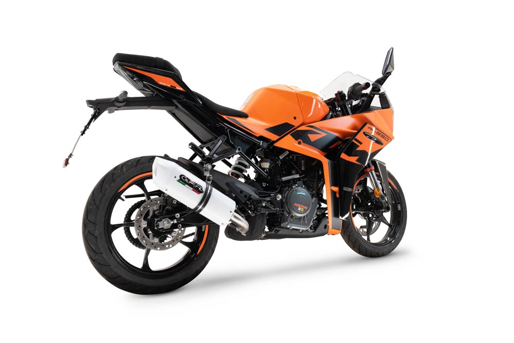 Escape compatible con Ktm Rc 125 2021-2024, Albus Evo4, Escape legal, homologado, silenciador con db killer desmontable y tubo de conexión específico 