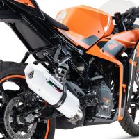 Escape compatible con Ktm Rc 125 2021-2024, Albus Evo4, Escape legal, homologado, silenciador con db killer desmontable y tubo de conexión específico 