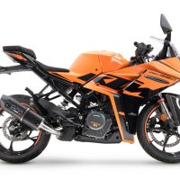 Escape compatible con Ktm Rc 390 2022-2024, Furore Evo4 Nero, Escape legal, homologado, silenciador con db killer desmontable y tubo de conexión específico 