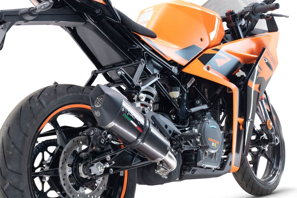 GPR escape compatible con  Ktm Rc 390 2022-2024, New Grand Prix Evo Titanium, Escape legal, homologado, silenciador con db killer desmontable y tubo de conexión específico 
