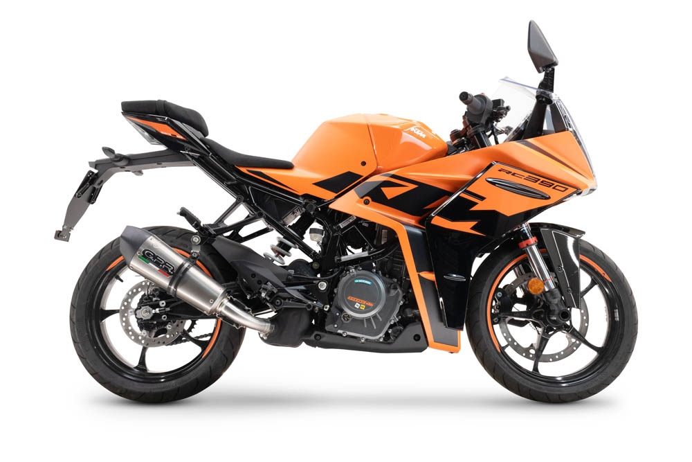 Escape compatible con Ktm Rc 125 2021-2024, M3 Inox , Escape legal, homologado, silenciador con db killer desmontable y tubo de conexión específico 