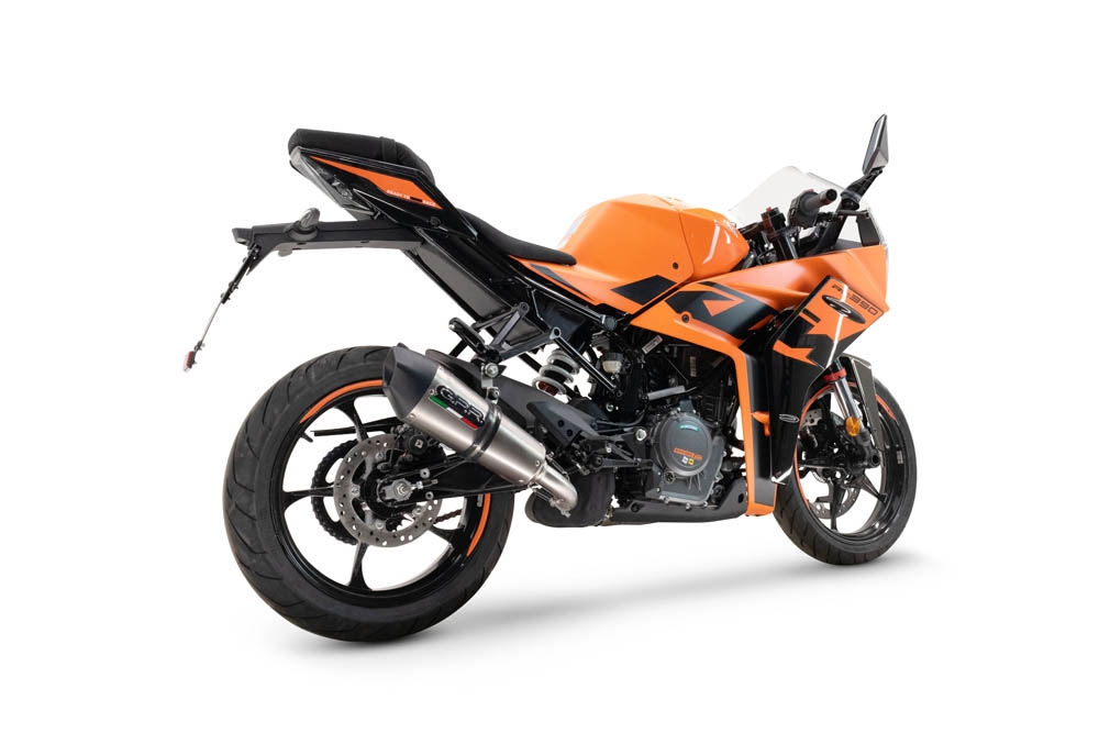 Escape compatible con Ktm Rc 125 2021-2024, M3 Inox , Escape legal, homologado, silenciador con db killer desmontable y tubo de conexión específico 