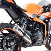 Escape compatible con Ktm Rc 125 2021-2024, M3 Inox , Escape racing, silenciador con tubo de conexion, articulo sin homologacion 