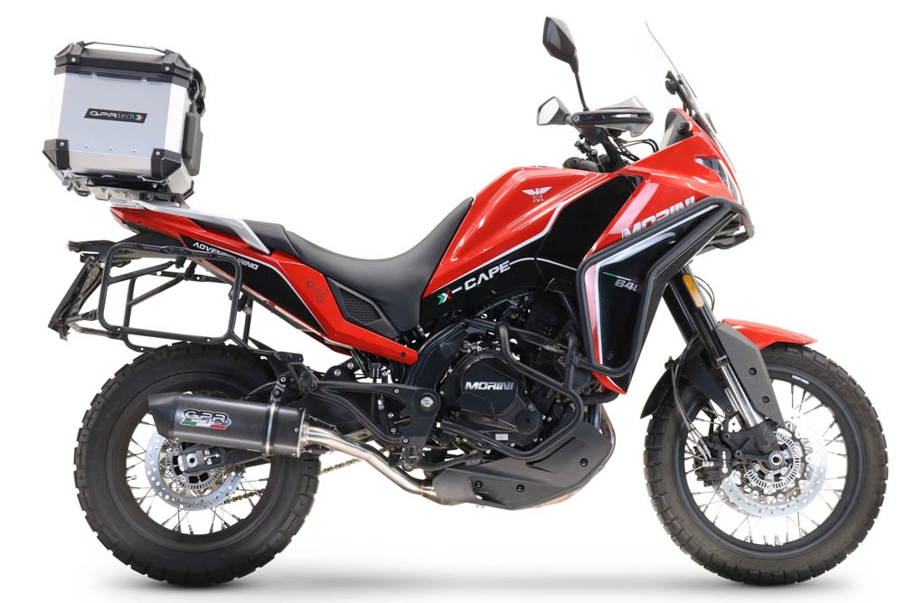 Baúl en aluminio color plata con placa específica incluida GPR TECH compatible con  Moto Morini X-CAPE 650 2021/2024 e5
