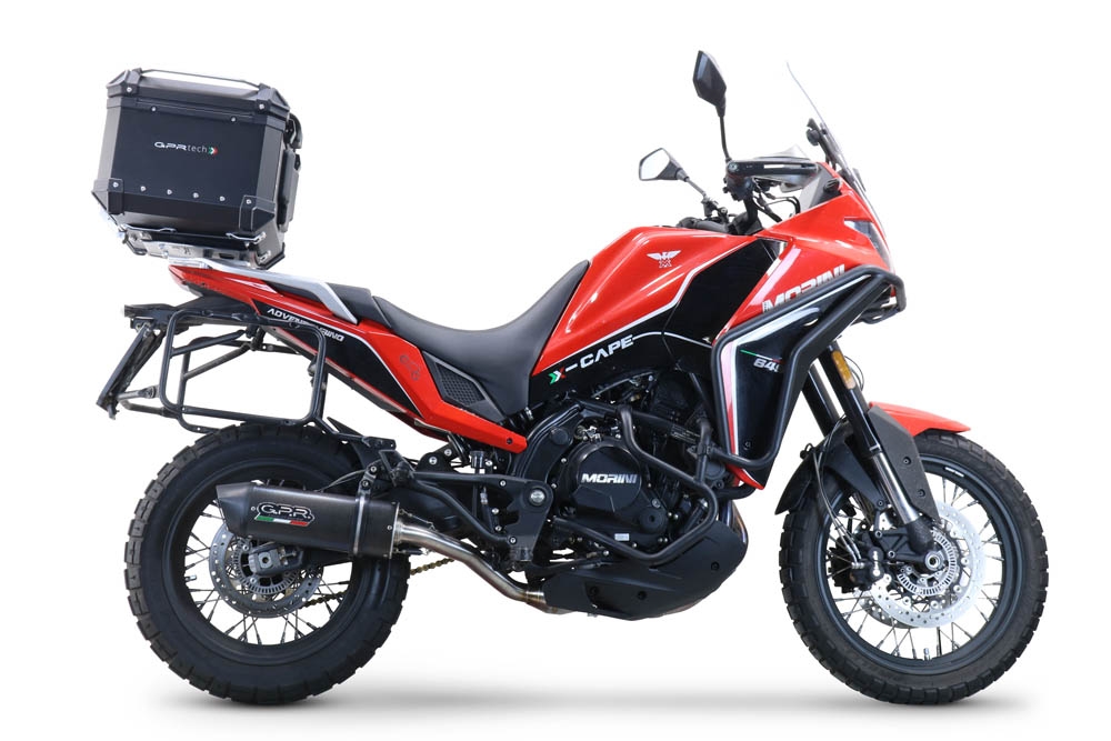 Baúl en aluminio, color negro con placa específica incluida GPR TECH compatible con  Moto Morini X-CAPE 650 2021/2024 e5