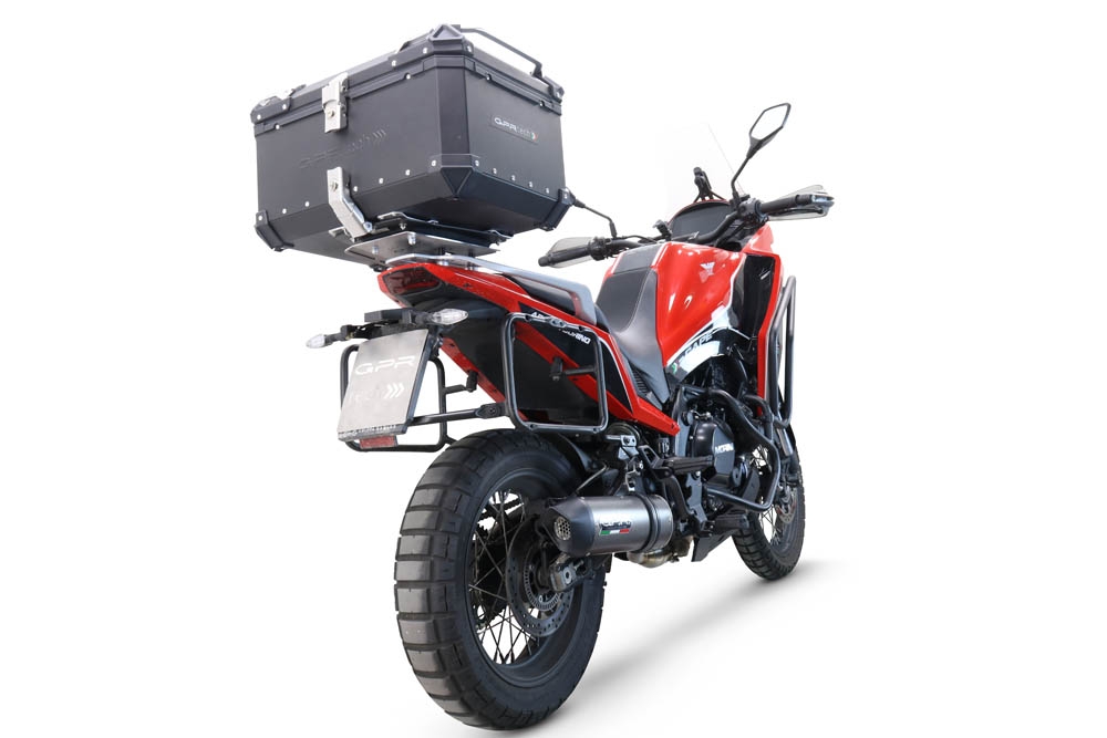 Baúl en aluminio, color negro con placa específica incluida GPR TECH compatible con  Moto Morini X-CAPE 650 2021/2024 e5