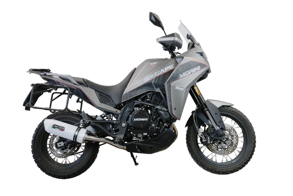 GPR escape compatible con  Moto Morini X-CAPE 650 2021-2024, Albus Evo4, Escape semi-completo homologado, con db killer extraible y catalizador 
