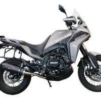 Escape compatible con Moto Morini X-CAPE 650 2021-2024, Furore Evo4 Nero, Escape semi-completo homologado, con db killer extraible y catalizador 