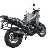 Escape compatible con Moto Morini X-CAPE 650 2021-2024, Furore Evo4 Nero, Escape semi-completo homologado, con db killer extraible y catalizador 