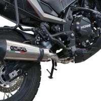 GPR escape compatible con  Moto Morini X-CAPE 650 2021-2024, New Grand Prix Evo Titanium, Escape semi-completo homologado, con db killer extraible y catalizador 