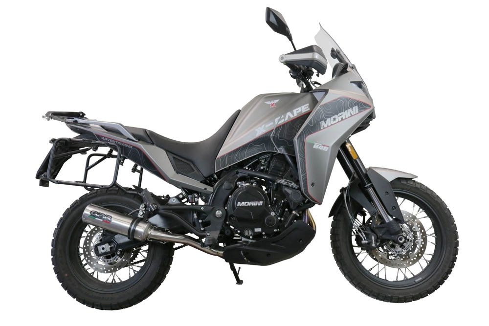 Escape compatible con Moto Morini X-CAPE 650 2021-2024, M3 Inox , Escape semi-completo homologado, con db killer extraible y catalizador 
