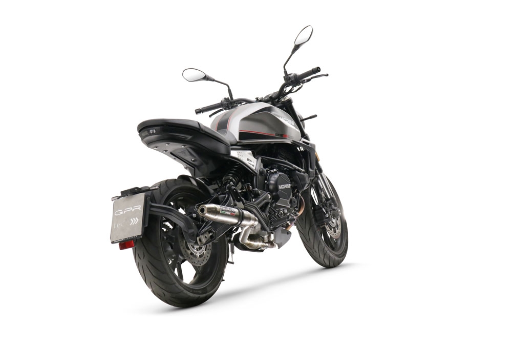 Escape compatible con Moto Morini Seiemmezzo Str 2022-2024, Deeptone Inox, Escape semi-completo homologado, con db killer extraible y catalizador 