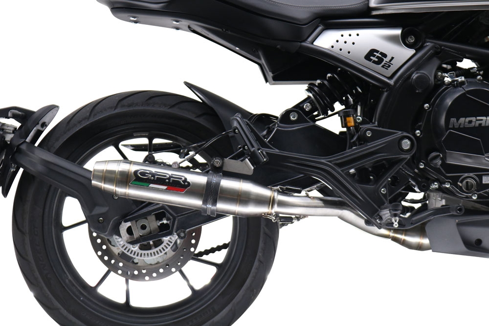 Escape compatible con Moto Morini Seiemmezzo Str 2022-2024, Deeptone Inox, Escape semi-completo homologado, con db killer extraible y catalizador 