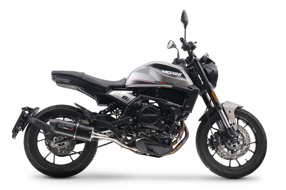 Escape compatible con Moto Morini Seiemmezzo Str 2022-2024, Furore Evo4 Nero, Escape semi-completo homologado, con db killer extraible y catalizador 