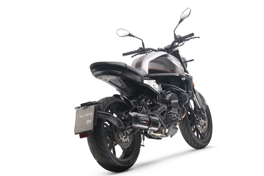 Escape compatible con Moto Morini Seiemmezzo Str 2022-2024, Furore Evo4 Nero, Escape semi-completo homologado, con db killer extraible y catalizador 