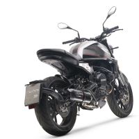 Escape compatible con Moto Morini Seiemmezzo Str 2022-2024, Furore Evo4 Nero, Escape semi-completo homologado, con db killer extraible y catalizador 