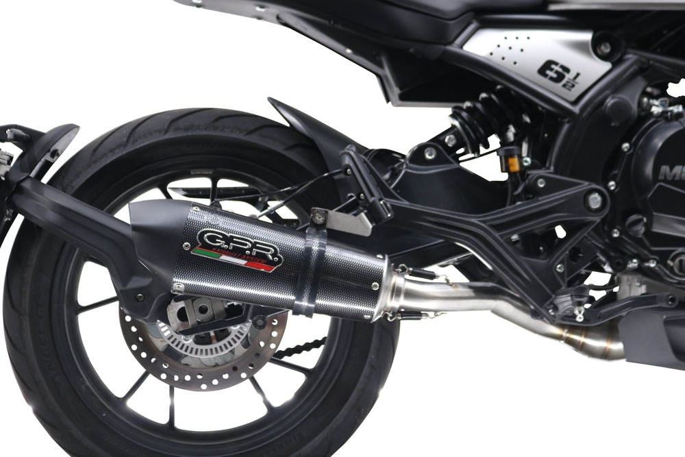 Escape compatible con Moto Morini Seiemmezzo Scr 2022-2024, GP Evo4 Poppy, Escape semi-completo homologado, con db killer extraible y catalizador 