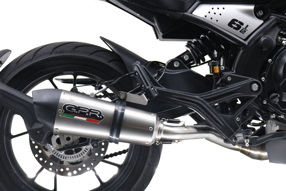 GPR escape compatible con  Moto Morini Seiemmezzo Str 2022-2024, New Grand Prix Evo Titanium, Escape semi-completo homologado, con db killer extraible y catalizador 