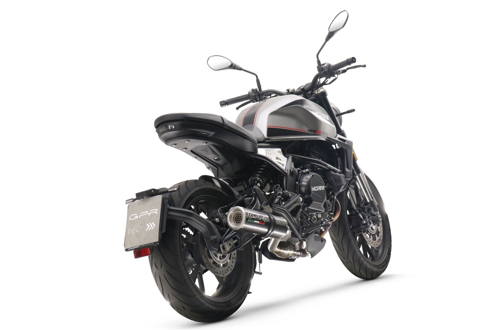 Escape compatible con Moto Morini Seiemmezzo Scr 2022-2024, M3 Poppy , Escape semi-completo homologado, con db killer extraible y catalizador 