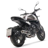 Escape compatible con Moto Morini Seiemmezzo Scr 2022-2024, M3 Poppy , Escape semi-completo homologado, con db killer extraible y catalizador 