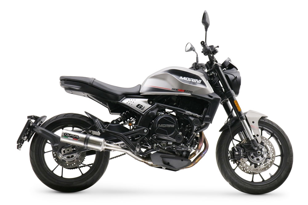 Escape compatible con Moto Morini Seiemmezzo Scr 2022-2024, M3 Inox , Escape semi-completo homologado, con db killer extraible y catalizador 