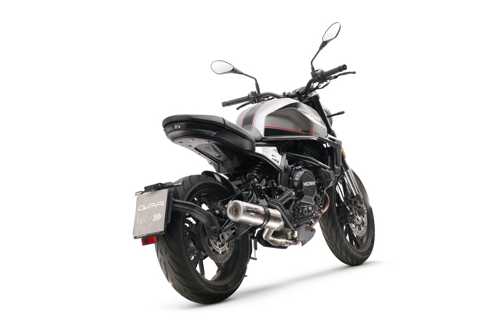Escape compatible con Moto Morini Seiemmezzo Scr 2022-2024, M3 Inox , Escape semi-completo homologado, con db killer extraible y catalizador 