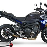 Escape compatible con Yamaha Tracer 9 GT 2021-2024, Furore Evo4 Nero, Escape completo homologado y legal,con catalizador incluido db killer extraíble 