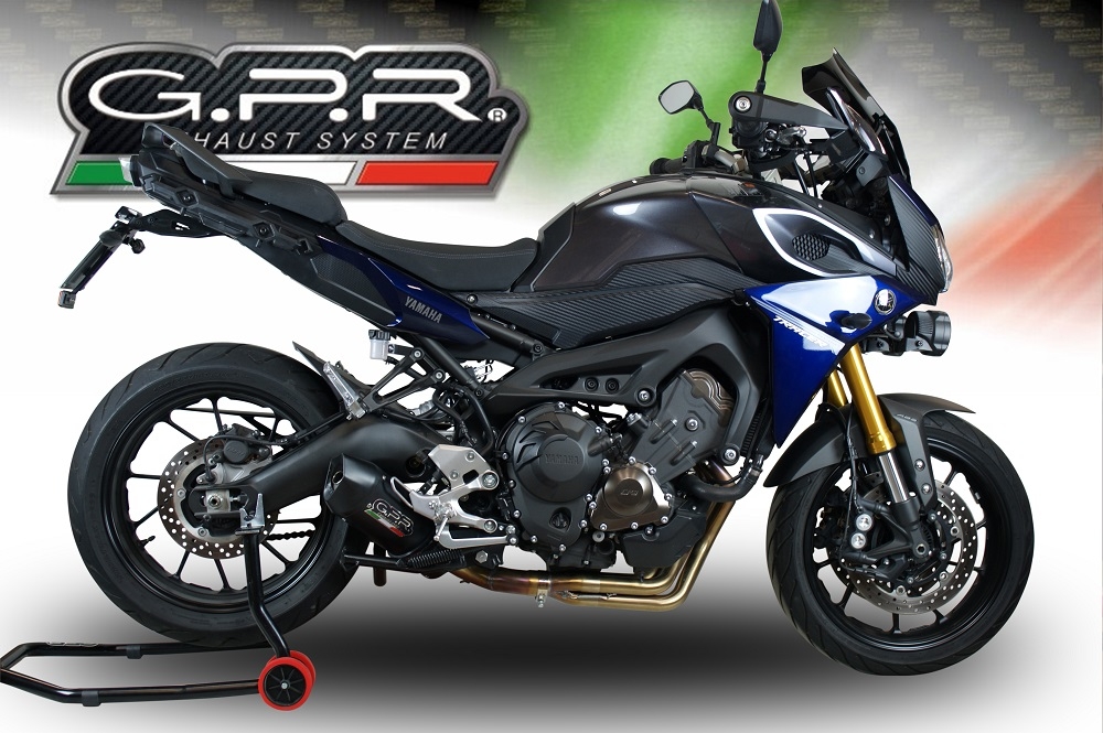 Escape compatible con Yamaha Tracer 900 GT 2018-2020, Furore Evo4 Nero, Escape completo homologado y legal,con catalizador incluido db killer extraíble 