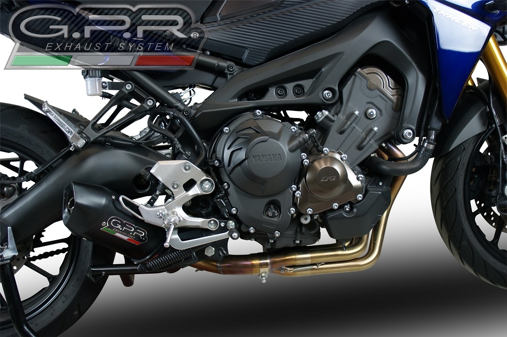 Escape compatible con Yamaha Tracer 900 GT 2018-2020, Furore Evo4 Nero, Escape completo homologado y legal,con catalizador incluido db killer extraíble 