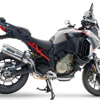 Escape compatible con Ducati Multistrada V4 - S 2022-2024, Dual Inox, Escape legal, homologado, silenciador con db killer desmontable y tubo de conexión específico 