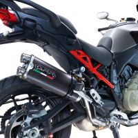 Escape compatible con Ducati Multistrada V4 Grand Tour 2024-2025, Dual Poppy, Escape legal, homologado, silenciador con db killer desmontable y tubo de conexión específico 