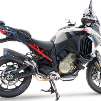 Escape compatible con Ducati Multistrada V4 Grand Tour 2024-2025, Furore Evo4 Nero, Escape legal, homologado, silenciador con db killer desmontable y tubo de conexión específico 