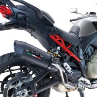 Escape compatible con Ducati Multistrada V4 Grand Tour 2024-2025, Furore Evo4 Nero, Escape legal, homologado, silenciador con db killer desmontable y tubo de conexión específico 
