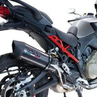 Escape compatible con Ducati Multistrada V4 Grand Tour 2024-2025, Furore Evo4 Poppy, Escape legal, homologado, silenciador con db killer desmontable y tubo de conexión específico 