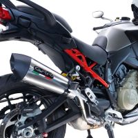 Escape compatible con Ducati Multistrada V4 - S 2022-2024, GP Evo4 Titanium, Escape legal, homologado, silenciador con db killer desmontable y tubo de conexión específico 