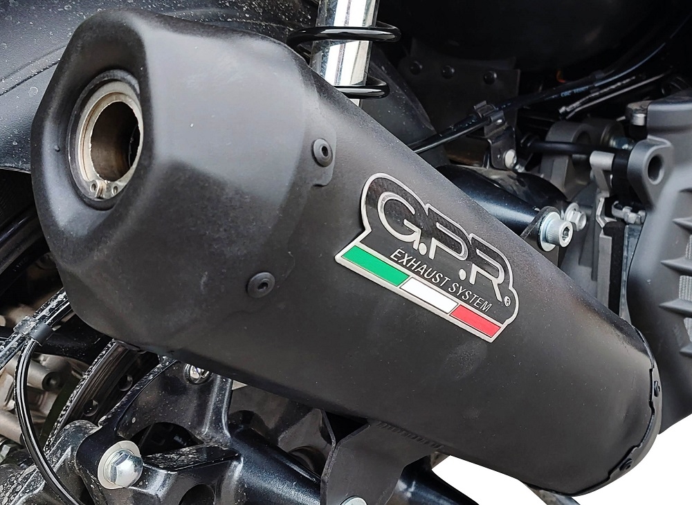 Escape compatible con Bmw C 400 X -GT 2019-2020, Pentaroad Black, Escape legal, homologado, silenciador con catalizador, db killer desmontable y tubo de conexión específico 