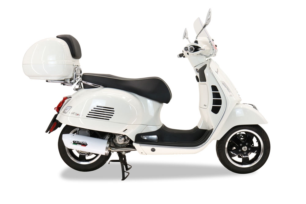Escape compatible con Piaggio Vespa 300 Gts - Gtv - Touring - Super 2019-2020, Albus Ceramic, Escape completo racing, incluyendo colector y db killer desmontable, sin homologación 