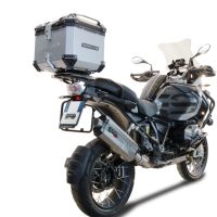 Baúl en aluminio color plata con placa específica incluida Baúl GPR TECH compatible con  Bmw R 1200 Gs Adventure 2014/2016 e3