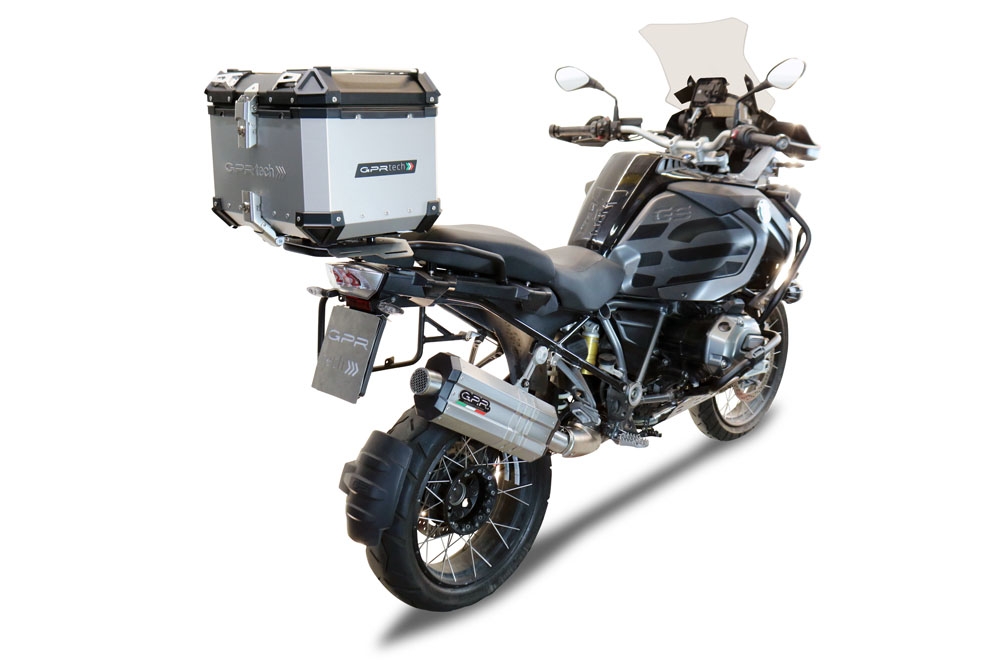 Baúl en aluminio color plata con placa específica incluida Baúl GPR TECH compatible con  Bmw F 850 Gs Adventure 2021/2023 e5
