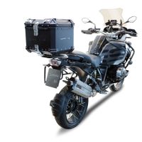 Baúl en aluminio, color negro con placa específica incluida Baúl GPR TECH compatible con  Bmw R 1200 Gs Adventure 2014/2016 e3