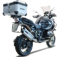 Baúl en aluminio color plata con placa específica incluida Baúl GPR TECH compatible con  Bmw R 1200 Gs Adventure 2014/2016 e3
