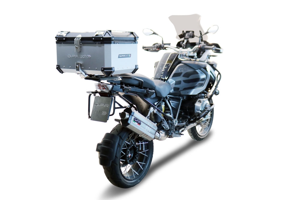 Baúl en aluminio color plata con placa específica incluida Baúl GPR TECH compatible con  Bmw F 850 Gs Adventure 2021/2023 e5