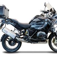 Baúl en aluminio, color negro con placa específica incluida Baúl GPR TECH compatible con  Bmw R 1200 Gs Adventure 2014/2016 e3