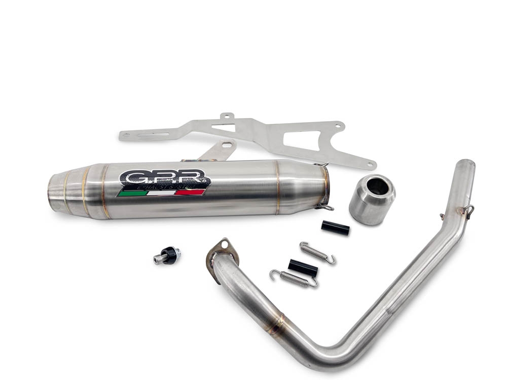 Escape compatible con Honda Zoomer 50 2003-2013, Deeptone Inox, Escape completo homologado y legal, incluido db killer extraíble 