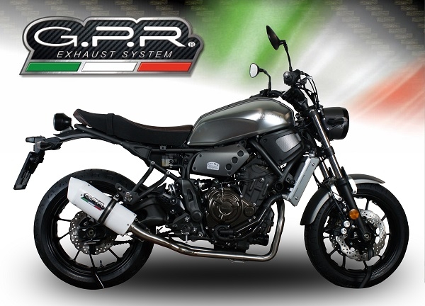 Escape compatible con Yamaha Xsr 700 2017-2020, Albus Evo4, Escape completo homologado y legal,con catalizador incluido db killer extraíble 