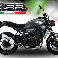 Escape compatible con Yamaha Xsr 700 2017-2020, Albus Evo4, Escape completo homologado y legal,con catalizador incluido db killer extraíble 