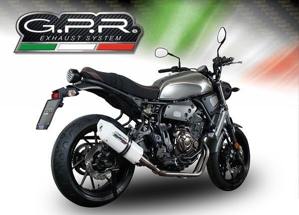 Escape compatible con Yamaha Xsr 700 2017-2020, Albus Evo4, Escape completo homologado y legal,con catalizador incluido db killer extraíble 