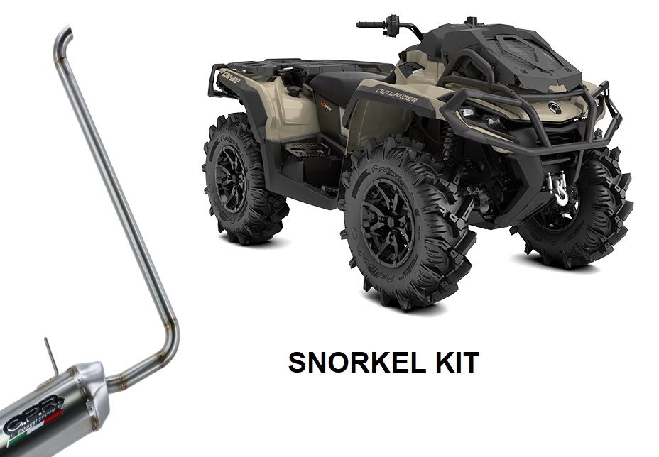 Escape compatible con Can Am Outlander 850 MAX / XT 2016-2023, Snorkel kit, Kit de extensión de snorkel para terminal GPR Pentacross 